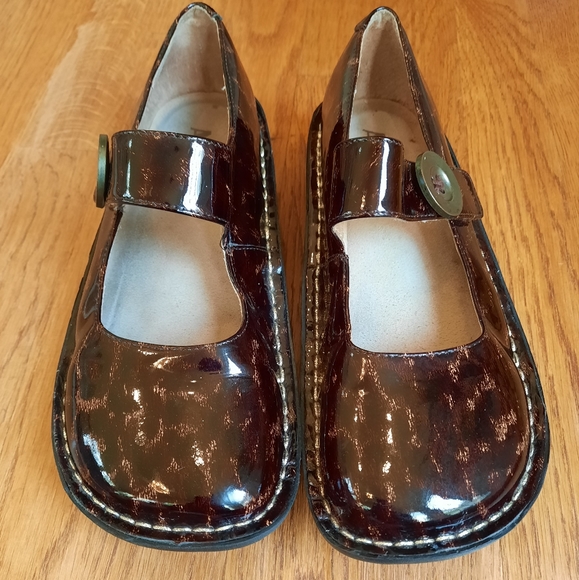 Alegria Paloma Patent Leather Mary Jane, Animal Print, US Size 7/7.5, EU 37 - Picture 4 of 9